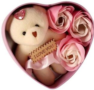 Flipace Artificial Flower, Soft Toy Gift Set