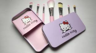 Hello Kitty Make-Up Brush Set Of 7 With Mini Case
