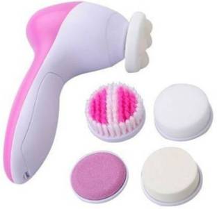 Shreejihub 5 IN 1 Beauty Care Facial Massager (Pink, White)