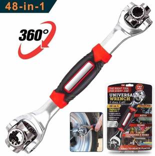 Sales Hub SH-155 Tiger Wrench 48-in-1 Tiger Wrench Tools Socket Works with Spline Bolts, 6-Point Universal Furniture Car Repair Tool Double Sided Rachet Wrench
