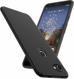Accessories Kart Back Cover for Google Pixel 3AXL Carbon Fiber TPU Cover, Full Protective Slim Phone Shell Bumper Case