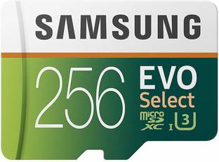 SAMSUNG Memory Card EVO 256 GB MicroSDXC Class 10 100 MB/s  Memory Card Compatible with Mobile