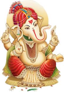 god & god's 57 cm Modern Art Ganesh ji 320 Self Adhesive Sticker