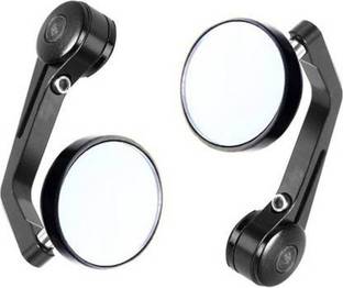 WHEETOYKART Manual Rear View Mirror, Driver Side For Royal Enfield Classic 500, Classic Chrome, Classic 350, Electra Delux, Thunderbird 350