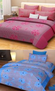 Hot Dealzz 120 TC Cotton Double Printed Flat Bedsheet
