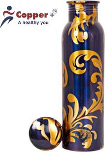copper plus Printed Copper Water Bottle, 1 Litre 1000 ml Bottle
