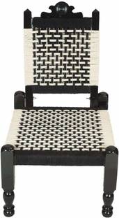 THE ROYAL CRAFTS THE ROYAL CRAFTS BLACK & WHITE FOLDING CHAIR Solid Wood Living Room Chair