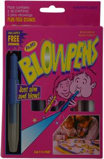 Quinergys Magic Blow Pens Super Nib Sketch Pens  with Washable Ink