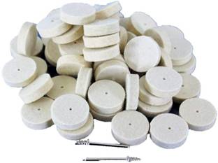 DIY Crafts D4586 25 pcs Felt Polishing Wool Bob Burr 1 inch (25mm) Diameter 1/4 inch Rotary Bit Set