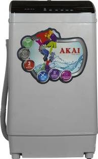 Akai 7.5 kg Fully Automatic Top Load Washing Machine Grey