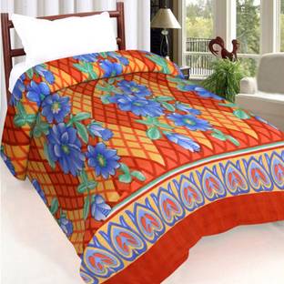 IWS Printed Single Fleece Blanket for  AC Room