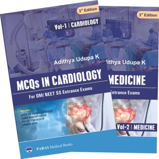 MCQs IN CARDIOLOGY,Vol-1 /MCQs IN MEDICINE,Vol-2, For DM/NEET SS Entrance Exams,3rd Edition,Set of 2 Vols.