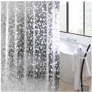 CASA FURNISHING 213.01 cm (7 ft) PVC Shower Curtain (Pack Of 2)