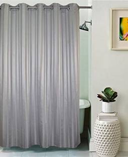 CASA FURNISHING 213.01 cm (7 ft) PVC Shower Curtain Single Curtain