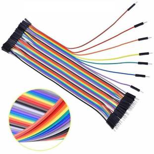 Tech-X Jumper Wire Connector Ribbon Cables PCB Cable Female to Female 40 PC Interconnect Electronic Hobby Kit