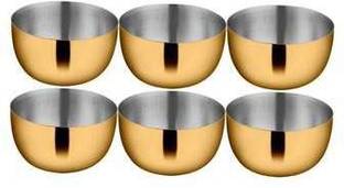 Shri & Sam Stainless Steel Sauce Bowl Gold Chutney Bowl with PVD Coating