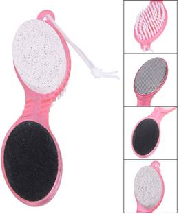 Beauty Bliss 4 in 1 Foot Care Callus Brush Pumice Grinding Feet Stone Scrubber Pedicure Exfoliate Remover Two sides Cleaning dust dead skin