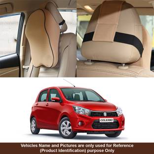 Oshotto Beige Fabric Car Pillow Cushion for Maruti Suzuki