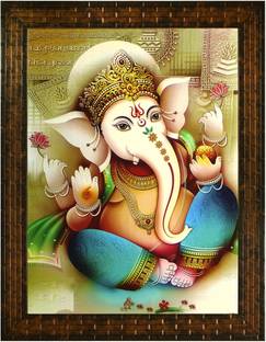 Indianara LORD GANESHA (2151) Digital Reprint 13 inch x 10.6 inch Painting