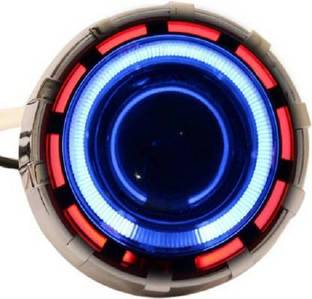 PRTEK LED Headlight Lens Projector for All Bikes (Red And Blue) Headlight Motorbike LED (12 V, 12 W)