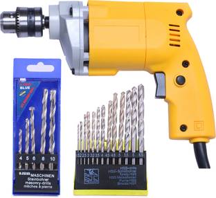 TOOLBUX ELECTRIC DRILL MACHINE 10MM +13 PCS HEAVY DUTY FOR HOME USE AND DRILLING WALL Pistol Grip Dril...