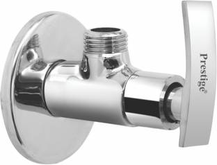 प्रेस्टीज Passion Angle Cock Brass With Wall Flange (Disc Fitting | Quarter Turn) (Silver) एंगल कॉक नल