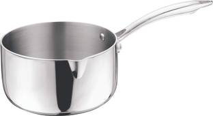 Vinod Cookware Platinum Triply Induction Friendly Stainless Steel Milk Pan, 14cm, 1.2 Ltr Milk Pan 14 cm diameter 1.2 L capacity