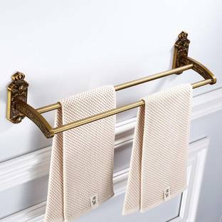 Plantex Antique Aluminum Towel Rod/Towel Hanger for Bathroom/Towel Bar/Towel Rod/Stand/Bathroom Accessories(24 Inch) 24 inch 2 Bar Towel Rod
