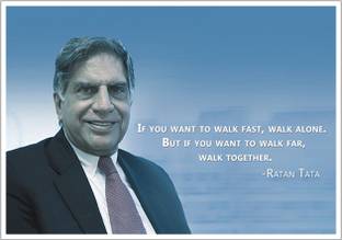 Ratan Tata Motivational Thought Inspitational Quote Paper Poster Paper Print