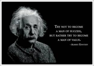 Albert Einstein motivational Thought Paper Poster Paper Print