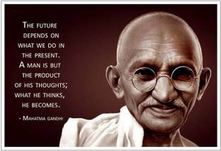 Mahatma Gandhi Thought Motivational Quote Paper Poster Paper Print
