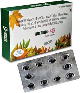 Nutrinol-4G For Healthy Heart,Body, Energy Booster & Brain Sharpner Softgel Capsules