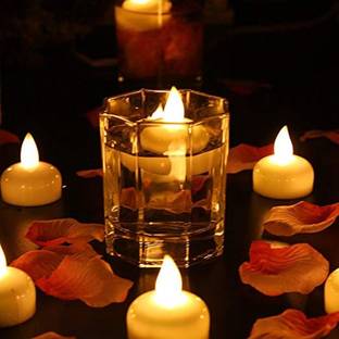 dhanshree Pack of 4, Bright led light candle for decoration and diwali Candle