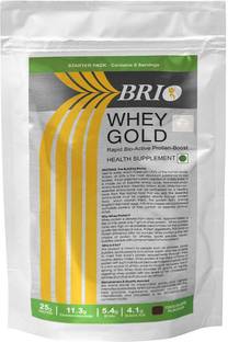 BRIO Wellness QED Whey Gold - Whey Protein (Chocolate) 200 Grams - Starter Pack Whey Protein