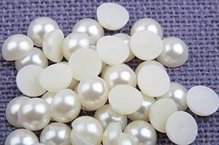 FASHION CLUSTER 12 mm Pearl Half Round For Making Jewellery ( 200 Pcs )