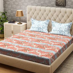 Bombay Dyeing 104 TC Cotton Double Printed Flat Bedsheet