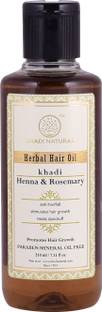 KHADI NATURAL AYURVEDIC HENNA ROSEMARRY AMLA HAIR OIL WITHOUT MINERAL OIL Hair Oil
