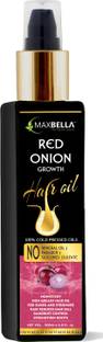 MaxBella Red Onion Oil with Redensyl for Hair Growth and Anti Hairfall,Free from Paraben & Mineral Oil, for Men and Women Non Sticky  Hair Oil