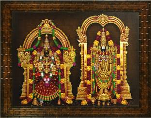 Indianara LORD TIRUPAT (2172) WITHOUT GLASS Digital Reprint 10.6 inch x 13 inch Painting