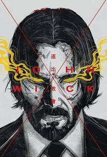 John Wick Poster for Room & Office (13 Inch X 19 Inch, Rolled) Multi color Paper Print