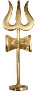 Kesar Zems Trisul Small Decorative Collectible (4601 Yellow) Decorative Showpiece  -  14 cm