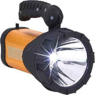 GLOWISH LONG RANGE 300 METER HEAVY DUTY SEARCH LIGHT WITH TRIPLE LIGHT MODES 12 hrs Torch Emergency Light