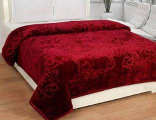 BLAN STAR Floral Double Mink Blanket for  Heavy Winter