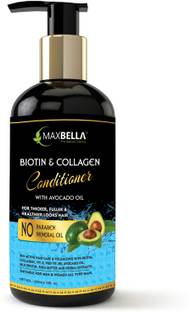 MaxBella Biotin & Collagen For Thicker,Pro-Vitamin B5 & E,Avocado Oil & Shea Butter,Free from Paraben & Mineral Oil,for Men and Women Conditioner