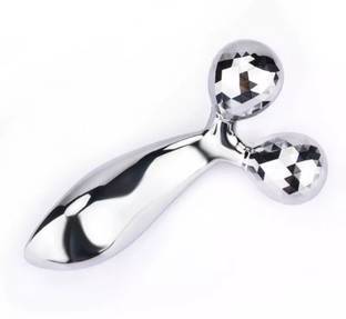 Texme 3D Y Shape Aluminium Big Roller Microcurrent Face Platinum Roller Massager Massager