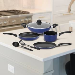 Renberg Orchid Induction Bottom Non-Stick Coated Cookware Set