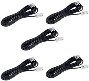 RIVER FOX Ethernet Cable 2 m 5 Pcs 2 Meter RJ11 Telephone Modem Line Cable