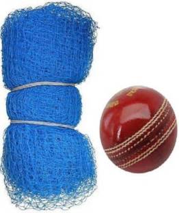 Sunlight 10feet X 10feet Nylon Practice Net With 1 Leather Ball Cricket Kit