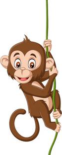 god & god's 41 cm Modern Art Little Monkey 301 Self Adhesive Sticker