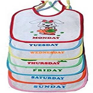 CHOTE USTAD Kids Beautiful Printed 7 Days Cotton Baby Bib (Multicolour)